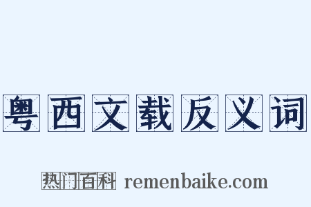 粤西文载反义词是什么意思的图片